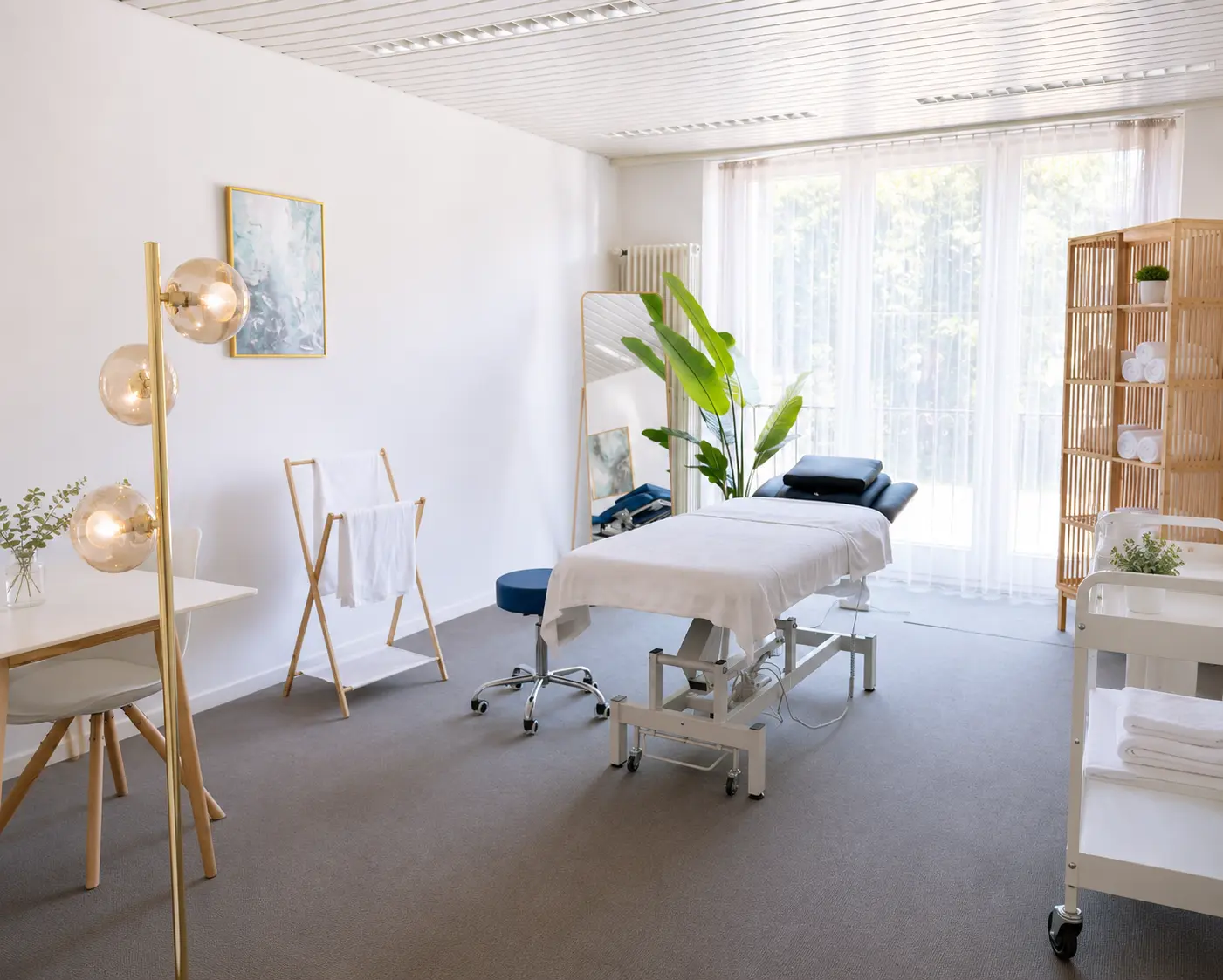 Gemütlicher Behandlungsraum im Massage Zentrum bei Kloten